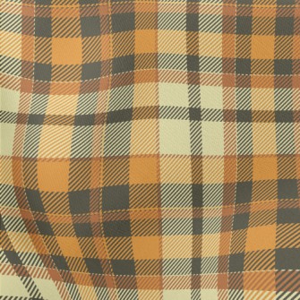 Yellow Scotch Plaid Lightweight Cotton Poplin