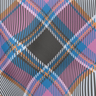 Crayon Pink Grid Lightweight Cotton Poplin