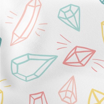 Sketch Diamonds And Gemstones Lightweight Cotton Poplin