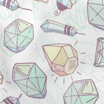 Hand Drawn Diamonds Lightweight Cotton Poplin