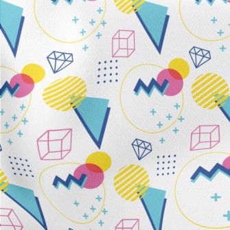 Colorful Circle Gemstones Lightweight Cotton Poplin