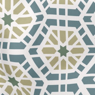 Hexagonal Geometric Tiles Lightweight Cotton Poplin