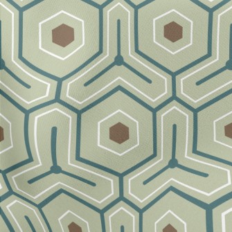 Hexagonal Maze Lightweight Cotton Poplin