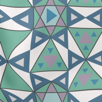 Irregular Geometric Figures Lightweight Cotton Poplin