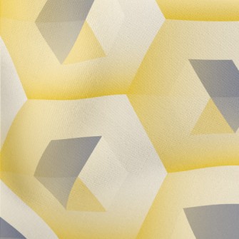Yellow Three-dimensional Hexag Lightweight Cotton Poplin