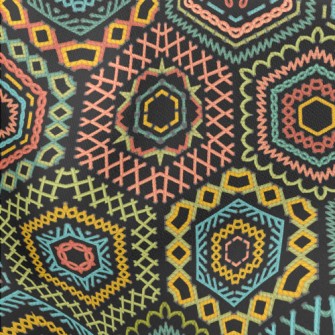 Ethnic Embroidery Lightweight Cotton Poplin