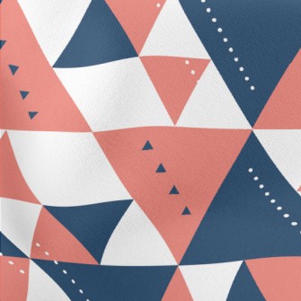 Big And Small Triangles Lightweight Cotton Poplin