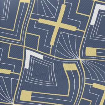 Abstract Geometry Midweight Cotton Poplin