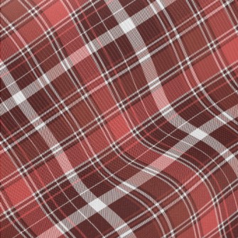 Earth Red Plaid Midweight Cotton Poplin