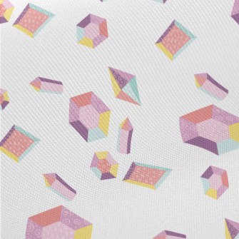 Pastel Hexagonal Gemstone Midweight Cotton Poplin