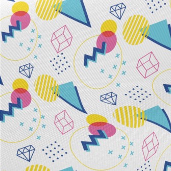 Colorful Circle Gemstones Midweight Cotton Poplin