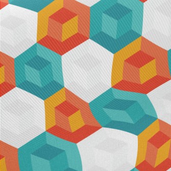 Abstract Hexagon Midweight Cotton Poplin