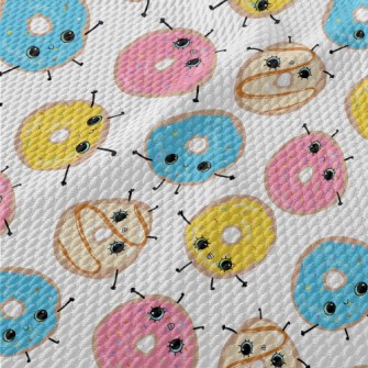 Funny Smiley Donut Birdseye Piqué