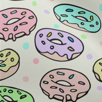 Colorful Cartoon Donuts Chiffon