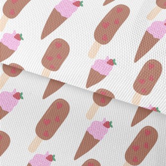 Chocolate Strawberry Ice Cream Waterproof Oxford