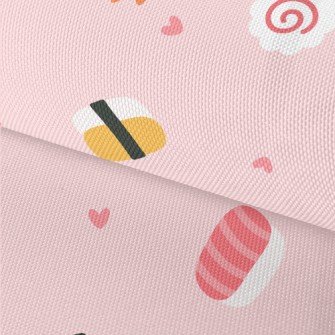 Cute Sushi And Fish Plate Waterproof Oxford