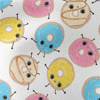 Funny Smiley Donut Waterproof Canvas