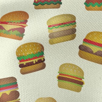 Cartoon Various Burgers Waterproof Canvas