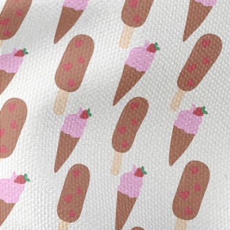 Chocolate Strawberry Ice Cream Waterproof Canvas