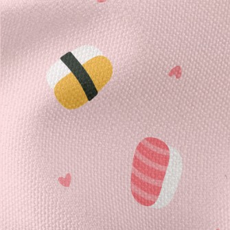 Cute Sushi And Fish Plate Waterproof Canvas