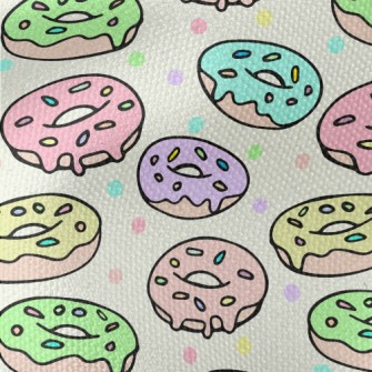 Colorful Cartoon Donuts Waterproof Canvas