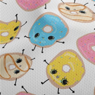 Funny Smiley Donut Athletic Mesh Flat Back