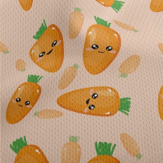 Happy Expression Carrot Athletic Mesh Flat Back