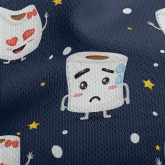 Funny Expression Toilet Paper Athletic Mesh Flat Back