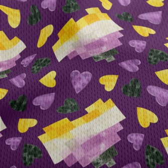 Non-binary Pride Love Athletic Mesh Flat Back