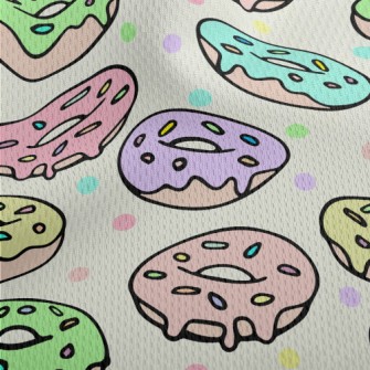 Colorful Cartoon Donuts Athletic Mesh Flat Back