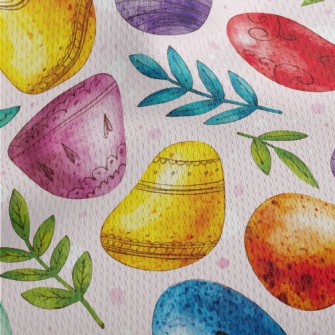 Watercolor Hand Painted Easter Athletic Mesh Flat Back
