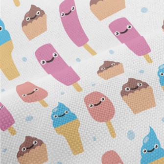 Cartoon Smiling Ice Cream Performance Linen