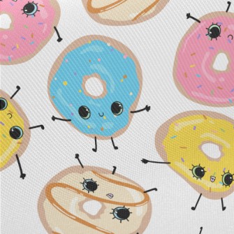 Funny Smiley Donut Twill