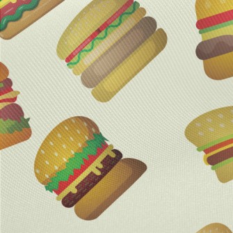 Cartoon Various Burgers Twill