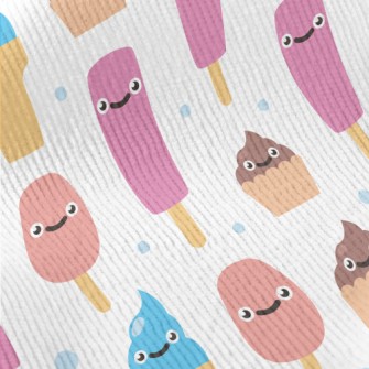 Cartoon Smiling Ice Cream Standard Corduroy