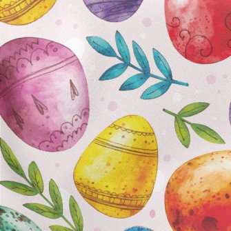 Watercolor Hand Painted Easter Stretch Ponte