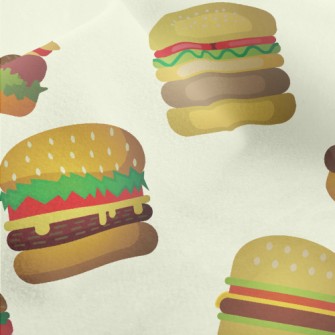 Cartoon Various Burgers Micro Fleece