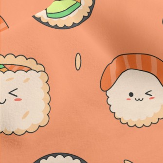Japanese Cute Sushi Rolls Micro Fleece