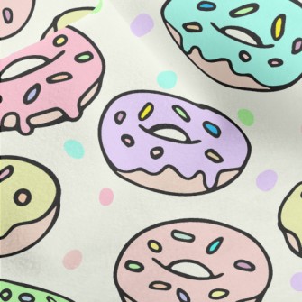 Colorful Cartoon Donuts Micro Fleece