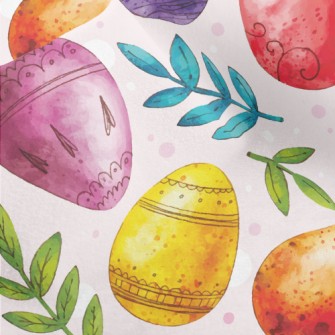 Watercolor Hand Painted Easter Micro Fleece