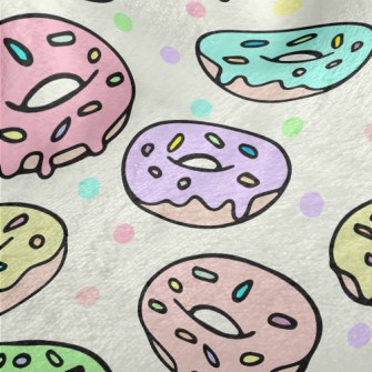 Colorful Cartoon Donuts Minky