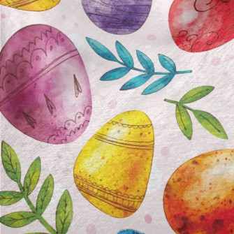 Watercolor Hand Painted Easter Minky
