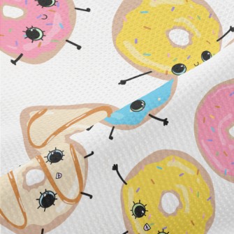 Funny Smiley Donut Piqué