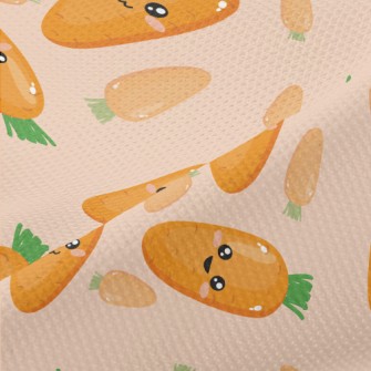 Happy Expression Carrot Piqué