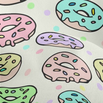 Colorful Cartoon Donuts Lightweight Performance Linen