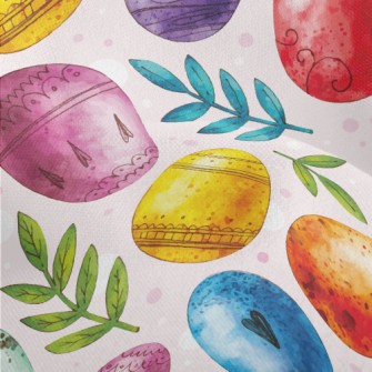 Watercolor Hand Painted Easter Lightweight Performance Linen