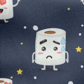 Funny Expression Toilet Paper Jersey Backed Fleece