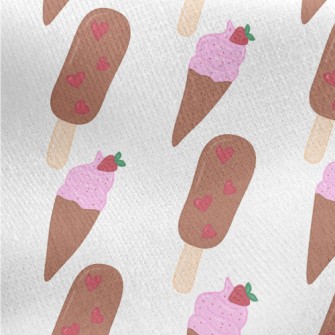 Chocolate Strawberry Ice Cream Jersey Backed Fleece