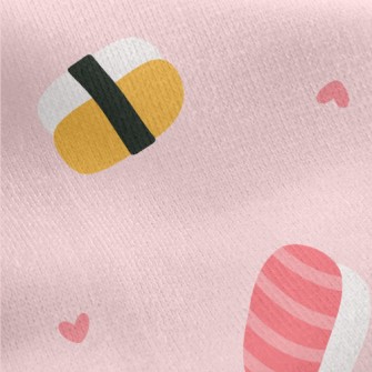 Cute Sushi And Fish Plate Jersey Backed Fleece