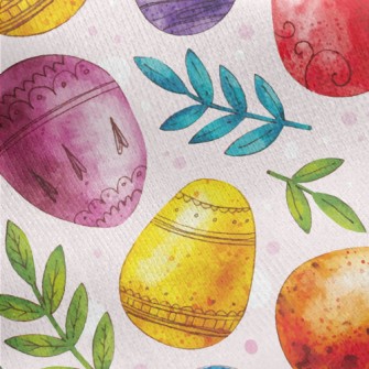 Watercolor Hand Painted Easter Jersey Backed Fleece